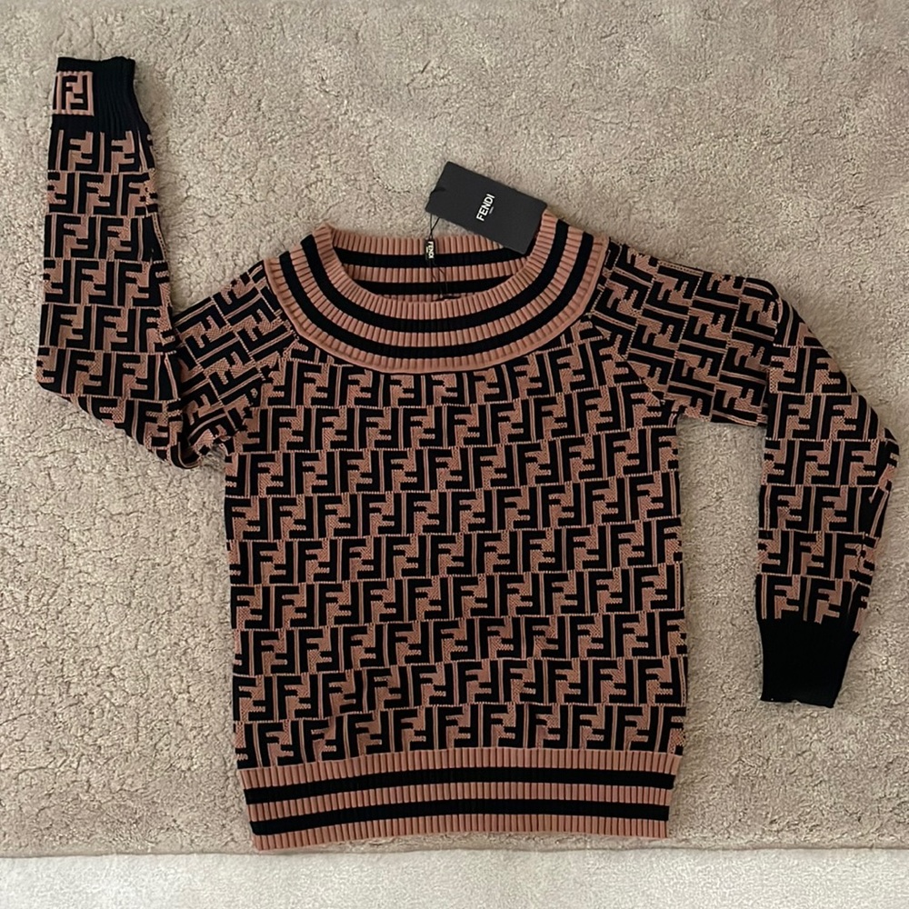 Designer inspired off the shoulder knit sweater